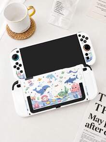 1件海洋主題可愛卡通圖案遊戲機保護殼，適用於Switch2 (2025)/Switch OLED/Switch主機，柔軟TPU材質，透明軟/硬殼，多色可選，無需拆卸，防摔防塵，Switch玩家理想禮物 - 查看 15