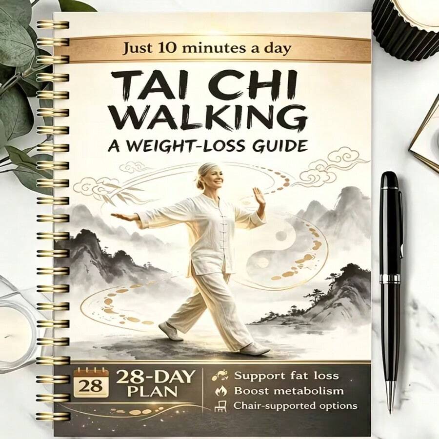 Tai Chi Walking Weight Loss Method: 28-Day Progressive Plan For Seniors (Gentle Daily Walking/Joint-Friendly/Low-Impact Exercise/Chair-Assisted Walking/Indoor & Outdoor) | Improve Balance & Stability, Boost Vitality & Daily Fitness | Beginner-Friendly - A - View 1