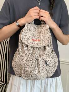LECEY Mochila de lona elegante de gran capacidad - Blanco - Ver 2