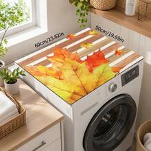1pc Autumn Colorful Maple Leaf Pattern Diatomaceous Earth Kitchen Drain Mat, Quick-Drying Absorbent Non-Slip Coffee Machine Mat & Dish Drying Mat, Suitable For Kitchen Countertop And Holiday Home Decor - Multicolor - View 11