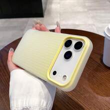Kompatibel dengan Casing Ponsel 17/17 Pro/17 Pro Max/16/15/14/13/12/11 Series, 1 buah Casing Ponsel Matte Bergelombang 2-in-1, Pelindung Anti-Jatuh Cakupan Penuh, Casing Ponsel Apple 17 Pro Max, Casing Ponsel Anti-Jatuh Cakupan Penuh yang Modis - Kuning - View 3