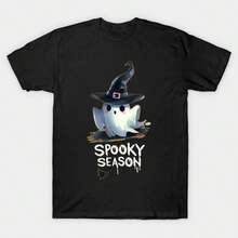 UnisexSpooky Season T-Shirt Casual Comfortable Soft Breathablethe Weeknd Concert Outfits  Halloween Back To School - Black - View 6