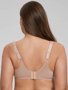 MELENECA Women's Minimizer Bra Full Coverage Plus Size Underwire Lace Comfort Cushion Strap - Beige - View 3