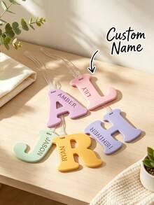 Gantungan Kunci Label Inisial yang Dipersonalisasi, Gantungan Kunci Akrilik Kustom dengan Nama - Inisial yang Dipersonalisasi, Gantungan Kunci Nama Kustom - Desain Minimalis Elegan - Hadiah Ulang Tahun, Cocok untuk Wanita, Pria, Pasangan - Gantungan Kunci, Cocok untuk Kunci, Tas, Ransel - Liontin Huruf Kustom, Aksesori Ransel, Aksesori Fashion, Perawatan Permukaan Berkualitas Tinggi, Pecinta Fashion - MultiWarna - View 1
