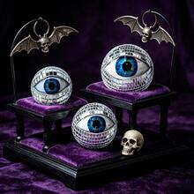 10 Stücke gruselige Disco-Augen-Spiegel-Kunststoffkugeln, glänzend, geeignet für Halloween-Disco-Partys, DIY-Blumenkränze, Maskenball-Kostüme, Bars, Themenparty-Tischdekoration, Hof, Garten, Innen-/Außenbereich, Heimdekoration, originelle Requisite, 4 cm/1,57 Zoll, Halloween-Dekorationen - Disco-Augapfel - Übersicht 4