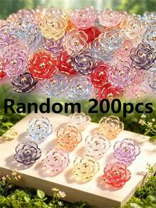 50/100/200pcs 20mm White Shell-Shaped Acrylic Beads, Cream Petal Bead Caps, Suitable For DIY Crafts, Jewelry Making And Phone Case Decoration - Multicolor - View 21