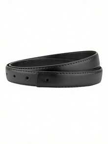 Cinturón elegante de mujer con hebilla de letra, material de PU, cinturón ajustable para la cintura, adecuado para vestidos y uso diario - Multicolor - Ver 2