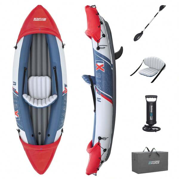 TOUO5176 Inflatable Rafting Boat, Rubber Rowing Boat, Single-Person Canoe, Three-Person Boat, Comes With Paddle And Air Pump