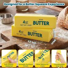 1pc Super Soft Milk Scented Slow Rebound Butter Shaped Stress Ball, Fun Sensory Toy, Relieve Anxiety, Improve Focus, Soft Realistic Butter Squeeze Toy, Colorful Dumpling Stress Ball, Fingertip Sensory Toy, Soft Plush Toy, Suitable For Office, Home, Party Gift, Portable Design, Can Be Put In Handbag, Applicable For Various Holiday Parties, Graduation Season, Back To School Essentials, Helps Improve Mood, Halloween Gift, Christmas Gift, Gift For Female And Male Friends - Multicolor - View 3