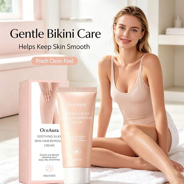 1box/2boxes 100g Body Smooth Depilatory Cream. Gently Cleanses And Smoothens Skin, Providing A Comfortable And Refreshing Hair Removal Experience. The Nourishing Depilatory Oil Removes Unwanted Body Hair While Leaving The Skin Soft, Smooth And Moisturized. Suitable For Home Or Travel Use, Makes A Great Gift For Women, Mothers, Wives, Sisters, Girlfriends On Mother's Day Or Other Holidays.