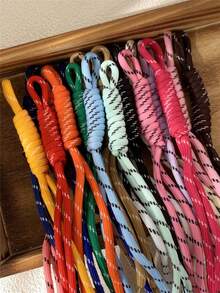 10/20pcs Random Color Nylon Rope DIY Handmade Weaving Set, Lanyard Keychain And Backpack Pendant Weaving Materials, Handmade Jewelry Craft Supplies - Colored Nylon Rope - View 2