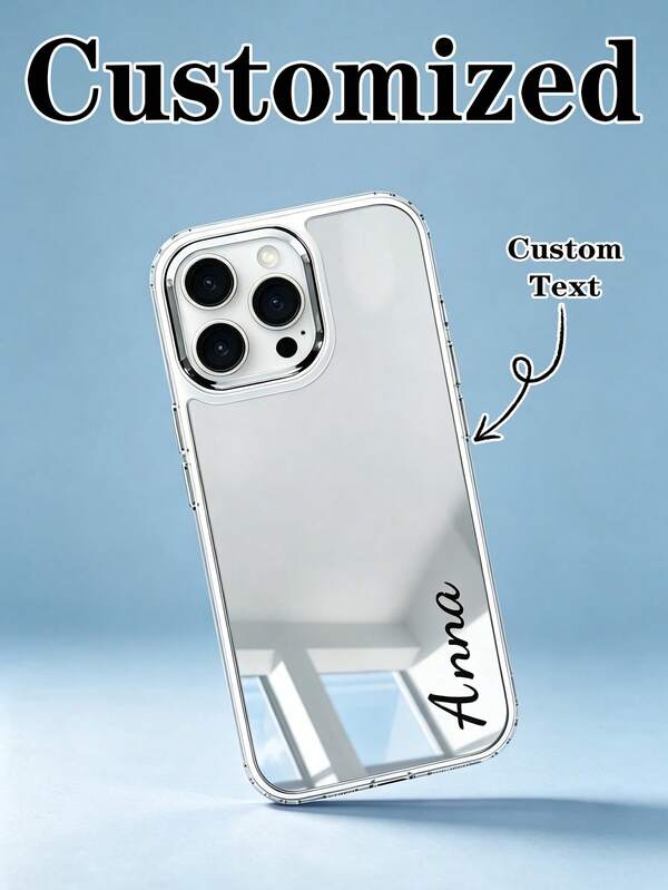 1 coque de téléphone personnalisable et personnalisée pour couples, famille, parents, enfants, animaux de compagnie et amis. Disponible en plusieurs couleurs et noms. Finition miroir acrylique haute définition, anti-chute, convient à tous les modèles (11/12/13/14/15/16/16pro/16plus/16promax/16e). Idéal comme cadeau pour les amis.