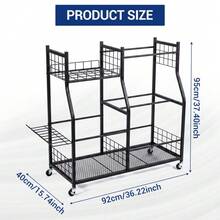Storage Island & Carts - Matte Black - View 2