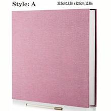 亞麻照片相簿 自黏式剪貼簿相簿 適用 2x3 4x6 5x7 8x10 10x12 照片 DIY 相本，生日禮物送給女性媽媽，婚禮家庭旅行收納本，返校季，學校用品 - 彩色 - 查看 23