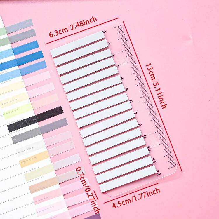 10 Packs Total 3200pcs Colorful Index Tabs Thin Sticky Notes Reusable Reading Memo Labels Bookmarks Textbook Question Marking - one-size - View 9
