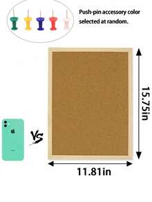 Thickened Soft Cork Board Oak Color Hanging Bulletin Board, Hemp Rope Multi-Functional Memo Photo Display Board, Suitable For Office, Home, Dorm, Durable And Non-Deforming, Back To School Season - Multiple Styles - View 9