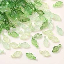 500pcs Colorful Acrylic Mini Small Tree Leaf Hand Beaded DIY Handmade Necklace Earrings Loose Bead Separated Bead Jewelry Accessory Mater - Leaf - View 5