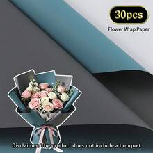 30/10/1入 雙色通用花藝包裝紙 彩色禮品包裝紙 花店手工DIY材料 情人節 母親節 聖誕節 感恩節 生日派對 婚禮 開業慶祝 花束裝飾 - 查看 87
