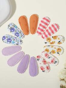 10/20pcs Assorted Pattern Mixed Color Mini BB Hair Clips, Fashion Hair Accessories, Non-Damaging Hair Clips For School And Daily Use - Mixed color - View 5