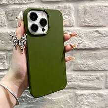 適用於 iPhone 17 Pro 17 Pro Max 17 液態矽膠 3 層全包覆軟膠手機殼，清新夏季配色，防震防刮微纖維內襯保護殼，適用 13 11 16 Pro Max 15 14 Plus 12 Mini XS Max 7 8 Plus - 松林綠 - 查看 4