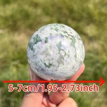 1pc Random Auspicious Jade Ball-Polished Stone Sphere,Crystal Gift, Holiday Gift,Room Decoration - Multicolor - View 6