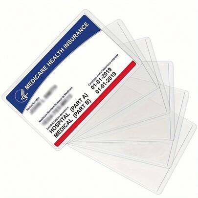 Transparent Waterproof PVC Card Sleeves Scratch Resistant Protector For Medical Social Security Credit Metro Driver License Business ID Cards