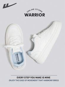 Warrior Women's Board ShoesSpring And SummerComfortable Modest Style Casual Yet Sleek Sneakers Applicable Throughout The Year Wear-Resisting All-Day Wear Training Sneakers Running Shoes - White/Blue - View 4