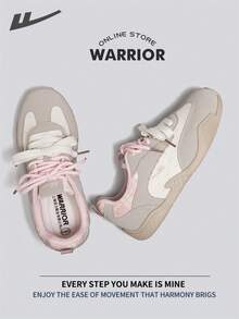 Warrior Women's Board ShoesSpring And SummerComfortable Modest Style Casual Yet Sleek Sneakers Applicable Throughout The Year Wear-Resisting All-Day Wear Training Sneakers Running Shoes - Beige/Gray/Pink - View 4