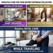 SOKANY Sèche-chaussures, Chauffage rapide des chaussures. Chauffage rapide en 15s, Chaussures chaudes en hiver/Déshumidification en saison pluvieuse, Air chaud environnant à 360°, Matériau ignifuge pour les chaussures, Essentiel pour les voyages et la maison. - Blanc - Voir 6