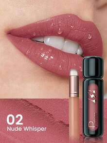 Pudaier Long-Lasting Glossy Lip Tint & Silicone Lip Brush Set – Waterproof, Vibrant Color, Moisturizing Formula, Smooth Application – Essential Beauty Tool For Women! - #02 - View 2