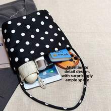 Polka Dot Print Magnetic Closure Underarm Small Bag, Niche Minimalist Versatile Women's Commuter Shoulder Bag, Lightweight Daily Outing Handbag, Gift Bag - Multicolor - View 7
