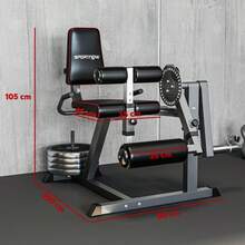 Seated Leg Extension And Curl Machine, Adjustable Plate Loaded Lower Body Training Machine For Leg Extension, Leg Curl And Glute Exercises - Black - View 5