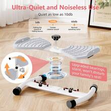 Adjustable Waist Twisting Board & 330LBS Capacity Ab Trainer, Silent Home Gym Equipment For Core/Waist Exercise, Unisex Fitness Twist Machines - Grey - View 8