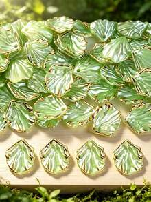50/100/200pcs 20mm White Shell-Shaped Acrylic Beads, Cream Petal Bead Caps, Suitable For DIY Crafts, Jewelry Making And Phone Case Decoration - Multicolor - View 32