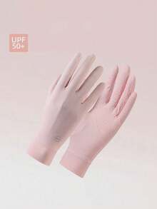 1 Pair Women's Summer Thin Breathable Open-Finger Sun Protection Gloves, Outdoor Cycling Driving Sports Use, Flip-Over 2-Finger Sun Protection - A - View 5