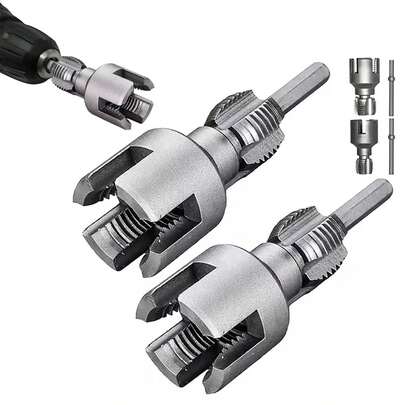 Kit Abridor De Rosca Externo Interno Tubo Tubulação Cano Água 1/2 3/4