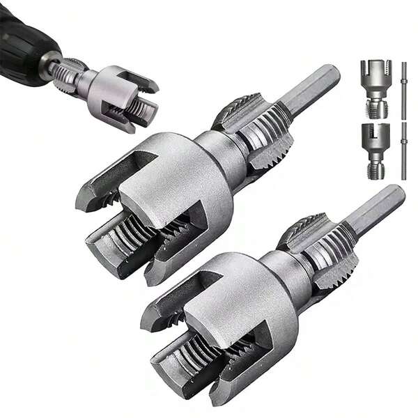 Kit Abridor De Rosca Externo Interno Tubo Tubulação Cano Água 1/2 3/4