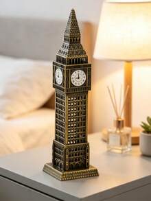 1pc 2D London Big Ben Acrylic Decorative Ornament, Landmark Building Decoration, Elegant Architectural Decor, Home And Office Decoration, Suitable For Wedding And Banquet Occasions, Wedding Gift, Unique Housewarming And Home Room Decor - A - View 3