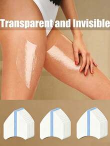2/6/12pcs Thigh Chafing Protection Patches, Transparent Invisible Thigh Anti-Friction Patches, Waterproof And Breathable, Unisex, Waist Side Protection Patches, Prevent Thigh Friction, Valentine's Day Gift, Birthday Gift - A - View 3