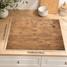 1 pieza Alfombrilla de drenaje de cocina de tierra de diatomeas con grano de madera, alfombrilla de secado rápido y absorción rápida antideslizante para máquina de café y alfombrilla de secado de platos, adecuada para encimera de cocina y mesa de comedor - Multicolor - Ver 11
