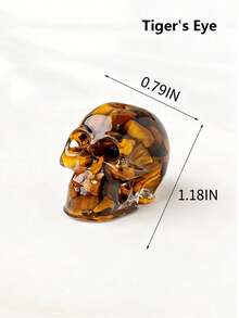 1 Peça Estátua de Caveira de Resina com Pedra Natural Cristal Esmagada, Decoração de Artesanato de Mesa Estilo Gótico de Halloween, Decoração de Casa e Quarto com Textura de Cristal, Adequado para Presentes de Aniversário, Formatura, Halloween, Ação de Graças, Natal para Mulheres e Amigas, Decoração de Casa, Decoração de Halloween - Vários estilos - Visão 7
