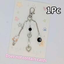 1pc/2pcs Fashion Handmade Resin Beaded Keychain, Punk Style Women's Fashion Accessory, Lobster Clasp Pendant, Car Decoration, Bag Charm, Gothic Style - Multicolor - View 19