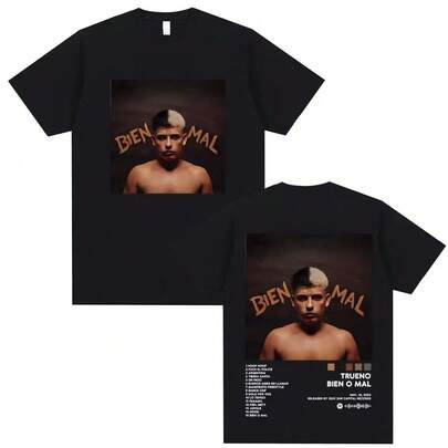 Camiseta da turnê do álbum Trueno, vestuário masculino e feminino, moda, camiseta de manga curta, streetwear, algodão, camisetas unissex de modelagem solta.