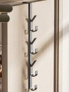 1-Pack Carbon Steel Punch-Free Door Hook - Heavy Duty Metal Multi-Purpose Towel Rack | Space-Saving Vertical Design Storage Hook Rack | Bathroom Door Towel Rack, Titanium Gold, No Drilling Required, Suitable For Bedroom - View 7