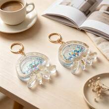 1pc Resin Silicone Mold, Jellyfish Shaped Ornament Pendant Mold, Ocean Element Keychain Pendant Accessory Making Plaster Resin Mold, Perfect For Handmade Crafts, Gift Making, Reusable - White - View 4