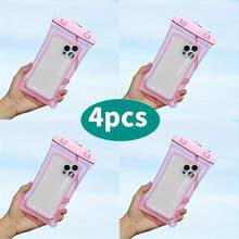 4pcs Waterproof Floating Phone Pouch, Compatible With IPhone 15 14 13 12 11 Pro Max XS XR X, Galaxy S23 S22 S21 Ultra Up To 7.0 Inch, With Dry & Wet Separation Function - 4 Pack - Multicolor - View 5