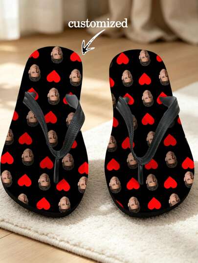 [Hecho en EE. UU.] Chanclas personalizadas con caras divertidas para hombres y mujeres, regalo de chanclas con foto, chanclas con caras, chanclas de novia, chanclas de boda