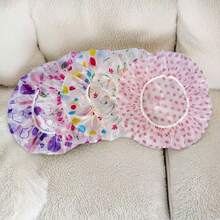 6 buah Topi Mandi Ekstra Besar Tebal dengan Motif Cetak yang Dapat Diatur, Dapat Digunakan Kembali dengan Karet Elastis, Cocok untuk Penggunaan di SPA dan Salon Rambut Wanita - A - View 4