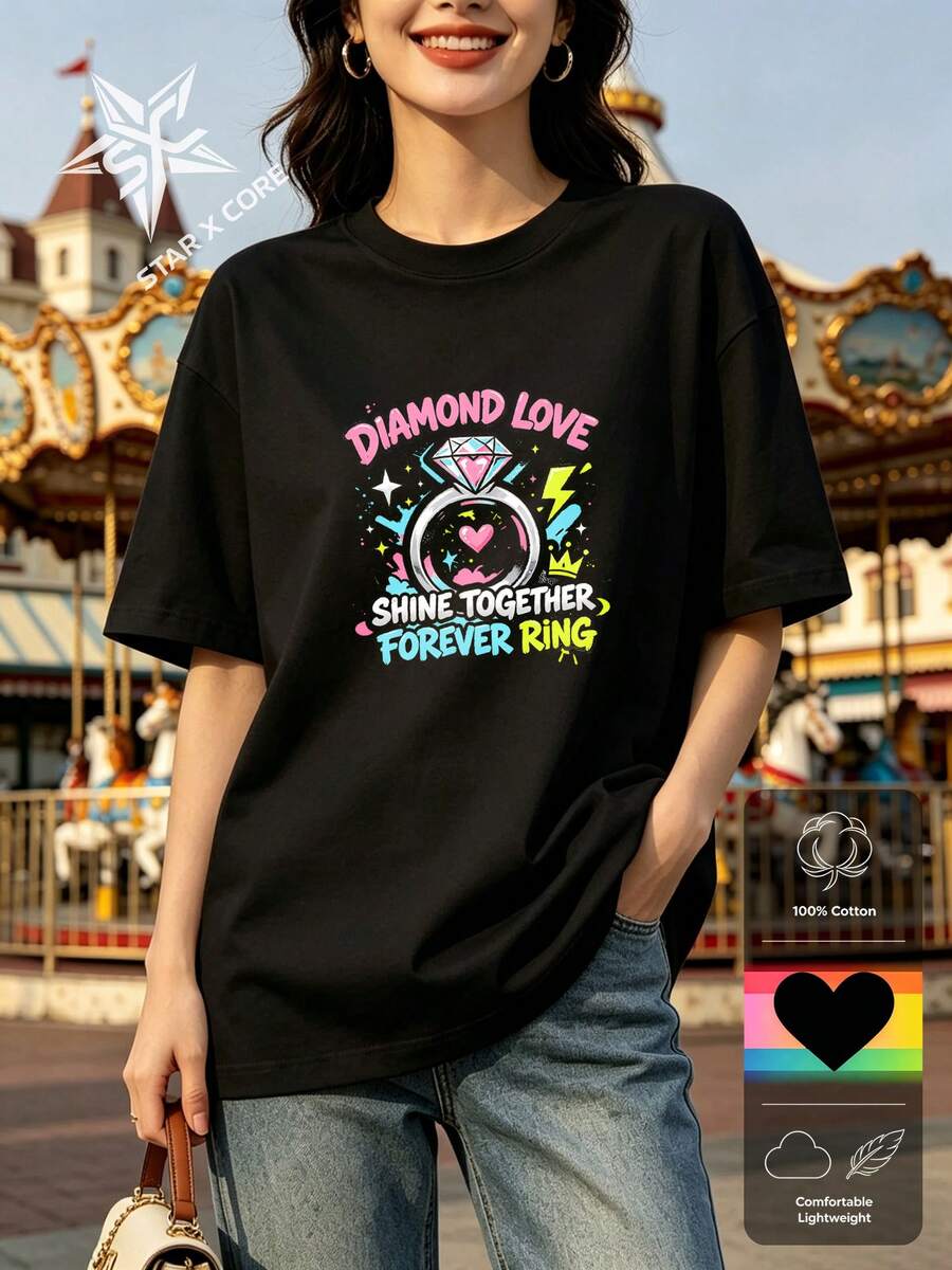 Women T-Shirts - 黑色 - 查看 1