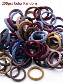 20/50/100pcs Basic Hair Ties, High Elastic Rubber Bands, Minimalist Seamless Hair Accessories Suitable For Women. Fashionable, Comfortable High Elasticity Rubber Rings, Durable, High Tensile Strength Reusable, Can Be Used For Ponytails. This High Elastic Hair Tie Is Very Gentle On Hair, Won't Damage Hair Quality. Suitable For Daily Wear. - Basic Hair Tie - View 19